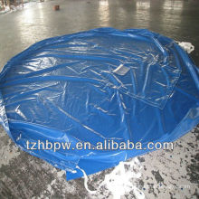 self-clearing & high tensile PVC round tarpaulin